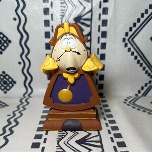RARE!  VINTAGE DISNEY'S BEAUTY AND THE BEAST‎ "COGSWORTH " TOY BANK  5 1/2" TALL